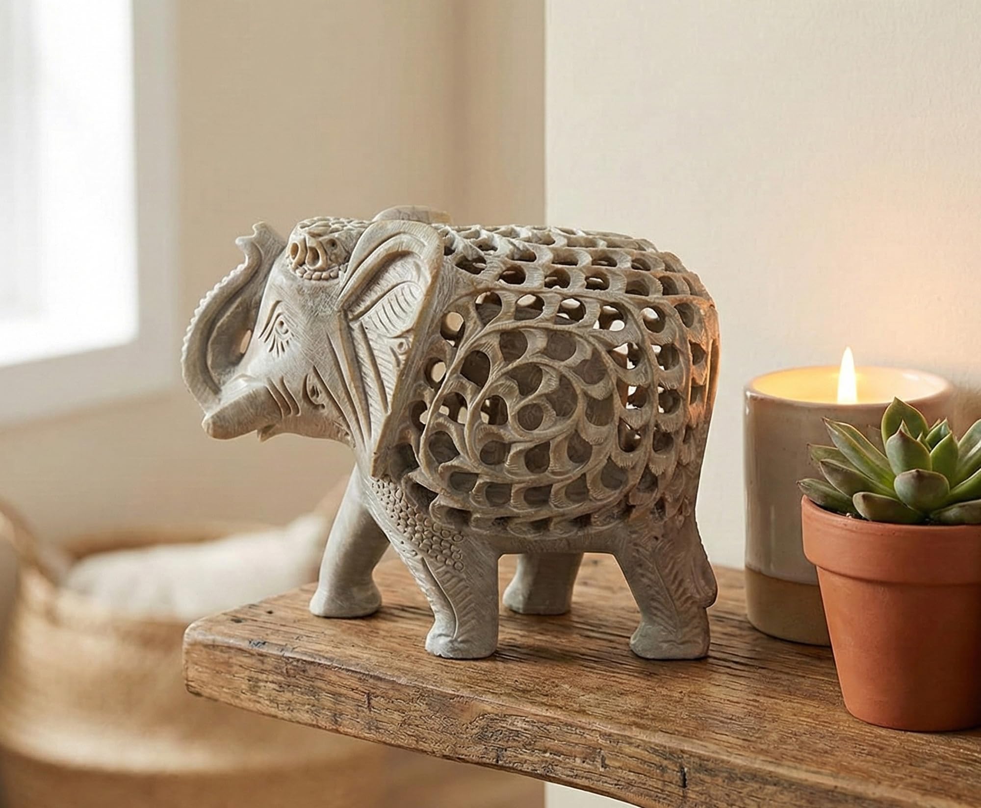 Amazon.com: StonKraft Marble Soapstone Carved Elephant - Baby